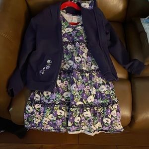 Girls 7 dress and hoodie set